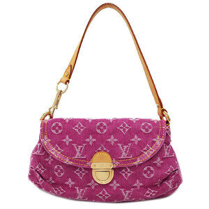 Louis Vuitton Monogram Denim Pleaty Semi Shoulder Bag